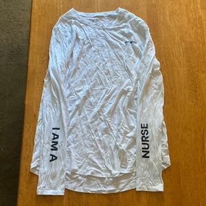 COPY - Figs I AM A NURSE long sleeve t shirt size large